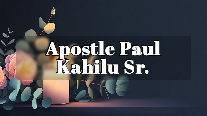 Apostle Paul Kahilu Sr., Jamaica, NY
